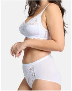 Culotte Sans Complexe Coton D'arum (Blanc) -Lingerie Belle culotte sans complexe coton d arum blanc 2