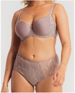 Culotte Taille Haute Louisa Bracq Julia (Taupe) -Lingerie Belle culotte taille haute louisa bracq julia taupe 2
