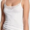 Débardeur Bretelles Spaghettis Calida Feminin Sense 100% Coton (Blanc) -Lingerie Belle debardeur bretelles spaghettis calida feminin sense 100 coton blanc
