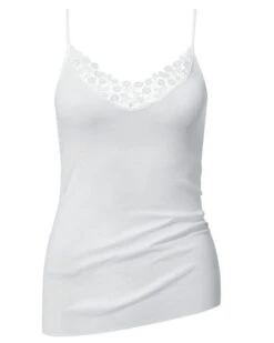 Débardeur Bretelles Spaghettis Calida Feminin Sense 100% Coton (Blanc) -Lingerie Belle debardeur bretelles spaghettis calida feminin sense 100 coton blanc 4