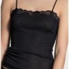Débardeur Bretelles Spaghettis Calida Richesse Lace Laine & Soie (Noir) -Lingerie Belle debardeur bretelles spaghettis calida richesse lace laine soie noir