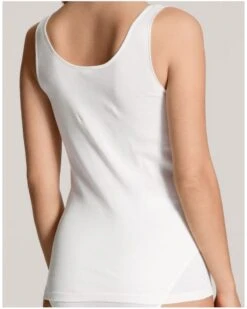 Débardeur Calida Light 100% Coton (Blanc) -Lingerie Belle debardeur calida light 100 coton blanc 1