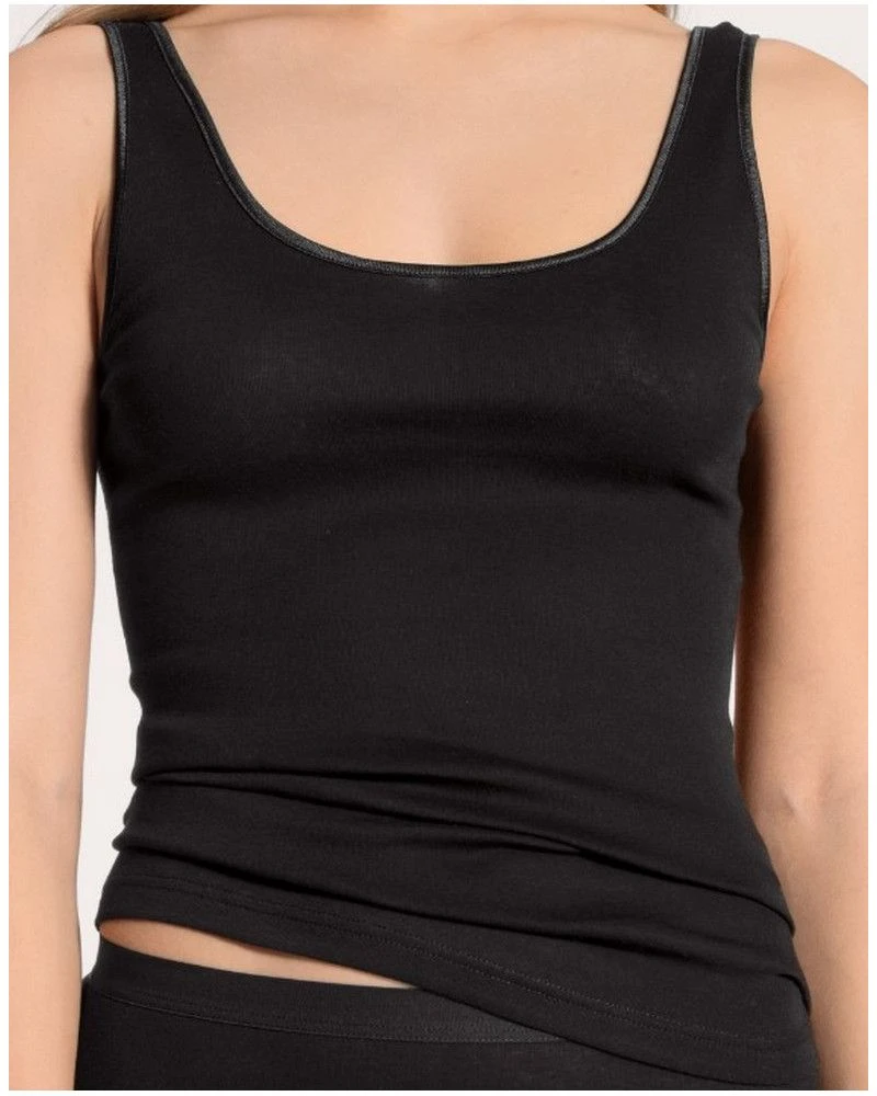 Débardeur Calida Light 100% Coton (Noir) 3 Débardeur Calida Light 100% Coton (Noir)