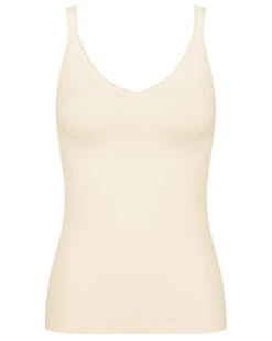 Lot De 2 Débardeurs Bretelles Spaghettis Sloggi GO (Coton Bio) Poudré -Lingerie Belle lot de 2 debardeurs bretelles spaghettis sloggi go coton bio poudre 3