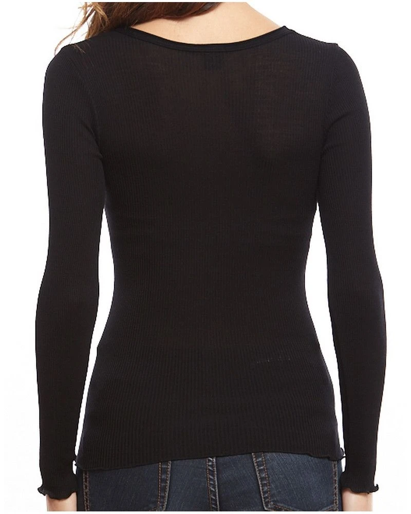 Maillot De Corps Col Rond Laine & Soie Oscalito 3446R (Noir) 4 Maillot De Corps Col Rond Laine & Soie Oscalito 3446R (Noir) – Image 2