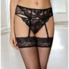 Porte-jarretelles Lise Charmel Dressing Floral (Noir) -Lingerie Belle porte jarretelles lise charmel dressing floral noir