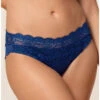 Slip échancré Triumph Amourette 300 (Deep Water) -Lingerie Belle slip echancre triumph amourette 300 deep water