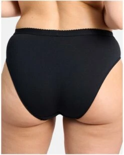 Slip Sans Complexe Coton D'arum (Noir) -Lingerie Belle slip sans complexe coton d arum noir 2