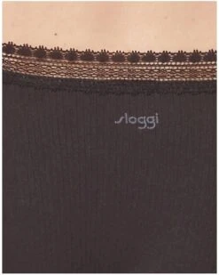 Slips Tai (Lot De 2) Coton Bio Sloggi GO Ribbed (Noir) -Lingerie Belle slips tai lot de 2 coton bio sloggi go ribbed noir 3