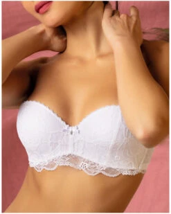 Soutien-gorge Bandeau à Bretelles Amovibles Lise Charmel Féérie Couture (Blanc)