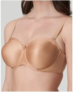 Soutien-gorge Bandeau Prima Donna Satin (Cognac) -Lingerie Belle soutien gorge bandeau prima donna satin cognac 2