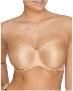 Soutien-gorge Bandeau Prima Donna Satin (Cognac) -Lingerie Belle soutien gorge bandeau prima donna satin cognac 4