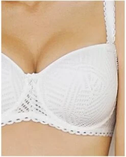 Soutien-gorge Coque Bonnets Profonds Antigel Tressage Graphic (Tressage Blanc) -Lingerie Belle soutien gorge coque bonnets profonds antigel tressage graphic tressage blanc 1