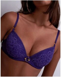 Soutien-gorge Coque Plunge Aubade Illusion Fauve (Ultraviolet) -Lingerie Belle soutien gorge coque plunge aubade illusion fauve ultraviolet 2