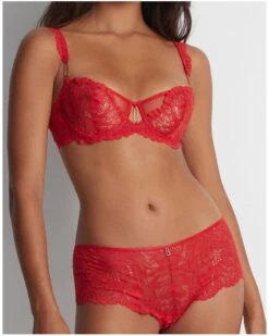 Soutien-gorge Corbeille Aubade Flowermania (Rouge Floral) 11 Soutien-gorge Corbeille Aubade Flowermania (Rouge Floral) -Lingerie Belle soutien gorge corbeille aubade flowermania rouge floral 3