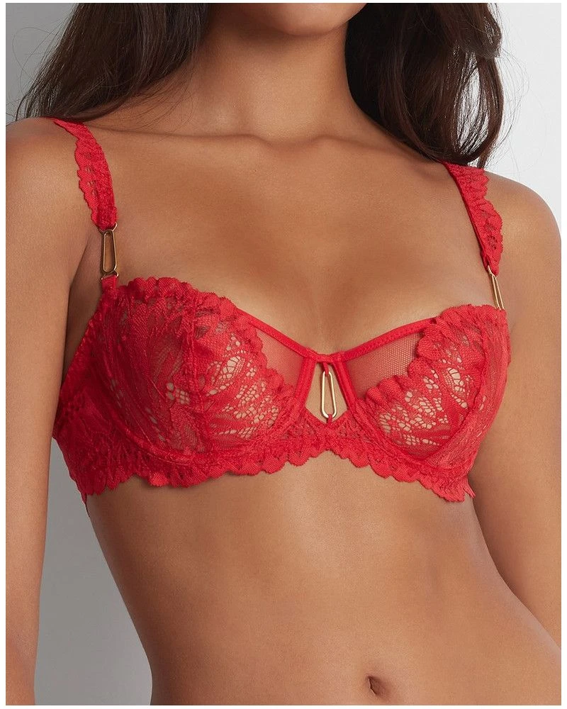 Soutien-gorge Corbeille Aubade Flowermania (Rouge Floral) 3 Soutien-gorge Corbeille Aubade Flowermania (Rouge Floral)