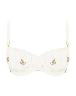 Soutien-gorge Corbeille Balconnet Chantelle Fleurs (Ivoire Doré) -Lingerie Belle soutien gorge corbeille balconnet chantelle fleurs ivoire dore 3