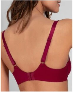 Soutien-gorge Corbeille En Maille Empreinte Thalia (Sangria) -Lingerie Belle soutien gorge corbeille en maille empreinte thalia sangria 2
