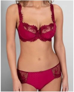 Soutien-gorge Corbeille En Maille Empreinte Thalia (Sangria) -Lingerie Belle soutien gorge corbeille en maille empreinte thalia sangria 3