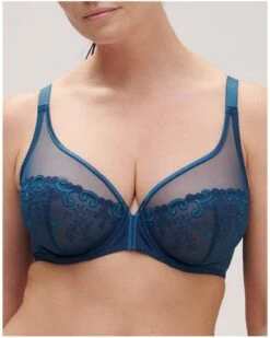 Simone Perele Soutien-gorge Décolleté Plongeant Simone Pérèle Délice (Bleu Prestige) -Lingerie Belle soutien gorge decollete plongeant simone perele delice bleu prestige 3
