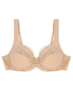 Soutien-gorge Emboîtant Bien-être Triumph Modern Lace+Cotton (Beige) -Lingerie Belle soutien gorge emboitant bien etre triumph modern lacecotton beige 2
