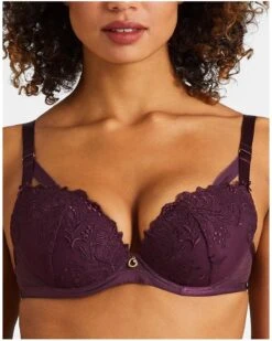 Soutien-gorge Plunge Coque Aubade Femme Passion (Wineberry) -Lingerie Belle soutien gorge plunge coque aubade femme passion wineberry 3