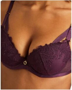 Soutien-gorge Plunge Coque Aubade Femme Passion (Wineberry) -Lingerie Belle soutien gorge plunge coque aubade femme passion wineberry 6