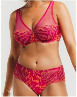 Soutien-gorge Plunge Louisa Bracq Vortex (Fuschia) -Lingerie Belle soutien gorge plunge louisa bracq vortex fuschia 2