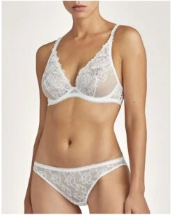 Soutien-gorge Triangle Plunge Aubade Pour Toujours (Opale) -Lingerie Belle soutien gorge triangle plunge aubade pour toujours opale 2