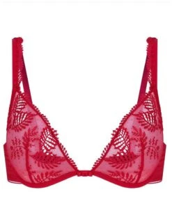 Simone Perele Soutien-gorge Triangle Simone Pérèle Bloom (Rouge Opéra) -Lingerie Belle soutien gorge triangle simone perele bloom rouge opera 3