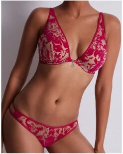 Soutien-gorge Triangle Ultra Plunge Aubade Wild Vibration (Hot Pink) -Lingerie Belle soutien gorge triangle ultra plunge aubade wild vibration hot pink 4