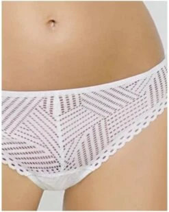 String Antigel Tressage Graphic (Tressage Blanc) -Lingerie Belle string antigel tressage graphic tressage blanc 1