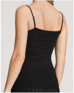 Top à Fines Bretelles Calida Etude Toujours (Noir) -Lingerie Belle top a fines bretelles calida etude toujours noir 1