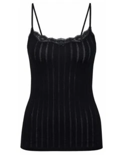 Top à Fines Bretelles Calida Etude Toujours (Noir) -Lingerie Belle top a fines bretelles calida etude toujours noir 2