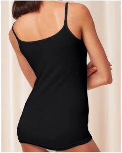 Top Bretelles Fines 100% Coton Triumph Katia Basics (Noir) -Lingerie Belle top bretelles fines 100 coton triumph katia basics noir 2