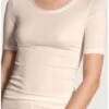 Top Manches Courtes Calida True Confidence Laine & Soie (Light Ivory)