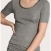 Top Manches Courtes Calida True Confidence Laine & Soie (Platin Melé)