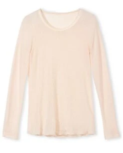 Top Manches Longues Calida True Confidence Laine & Soie (Light Ivory) -Lingerie Belle top manches longues calida true confidence laine soie light ivory 2